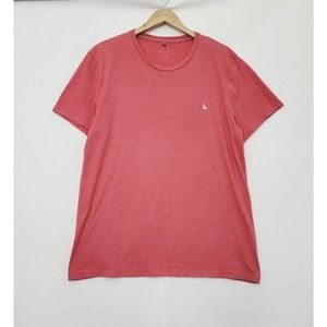 JACK WILLS Mens Red Marled Basic Causal‎ T-Shirt Short Sleeve Crewneck
